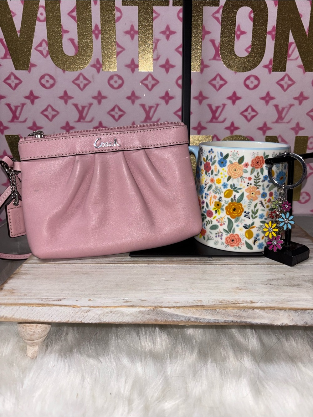 Coach wristlet and charm bundle